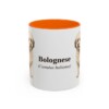 11oz Bolognese Latin Mug, Orange, front view