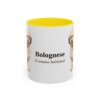 11oz Bolognese Latin Mug, Yellow, front view