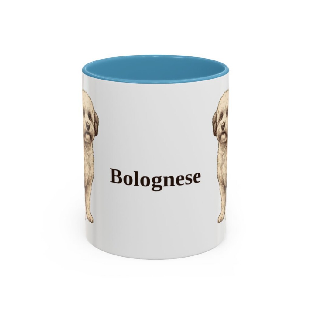 11oz Bolognese Mug, Light Blue, front view