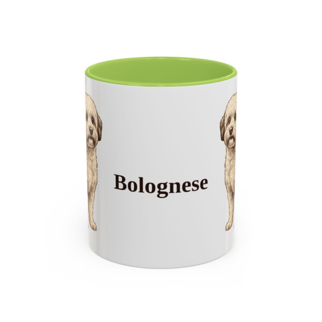 11oz Bolognese Mug, Light Green, front view