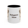 11oz Bolognese Dog Mom Mug, Black, front view