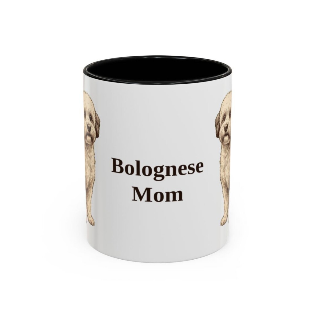 11oz Bolognese Dog Mom Mug, Black, front view