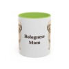 11oz Bolognese Dog Mom Mug, Light Green, front view