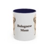 11oz Bolognese Dog Mom Mug, Navy, front view
