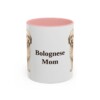 11oz Bolognese Dog Mom Mug, Pink, front view