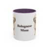 11oz Bolognese Dog Mom Mug, Purple, front view
