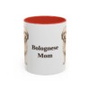 11oz Bolognese Dog Mom Mug, Red, front view