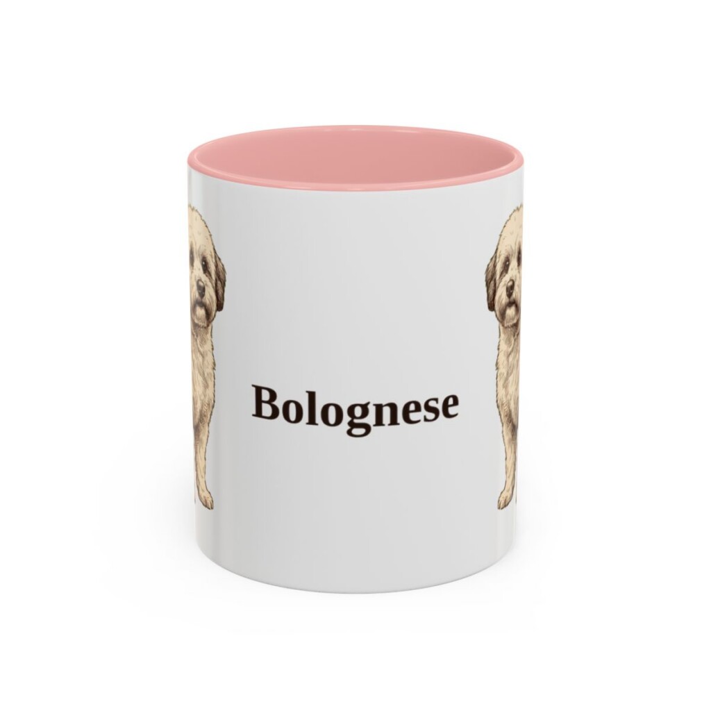 11oz Bolognese Mug, Pink, front view