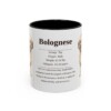 11oz Bolognese Mug, Black, front view