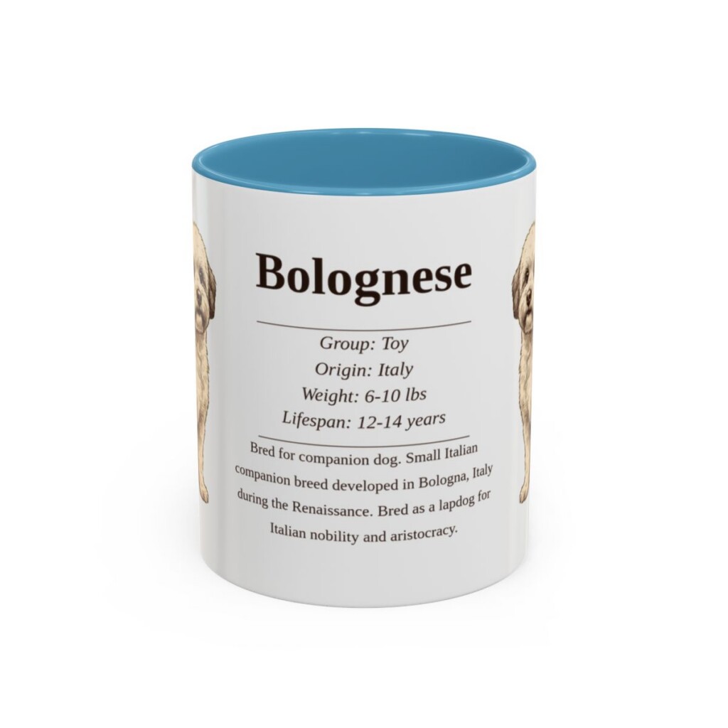 11oz Bolognese Mug, Light Blue, front view