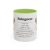 11oz Bolognese Mug, Light Green, front view
