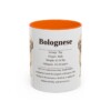 11oz Bolognese Mug, Orange, front view
