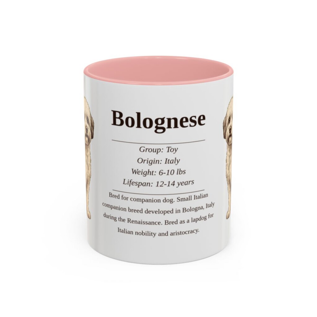 11oz Bolognese Mug, Pink, front view