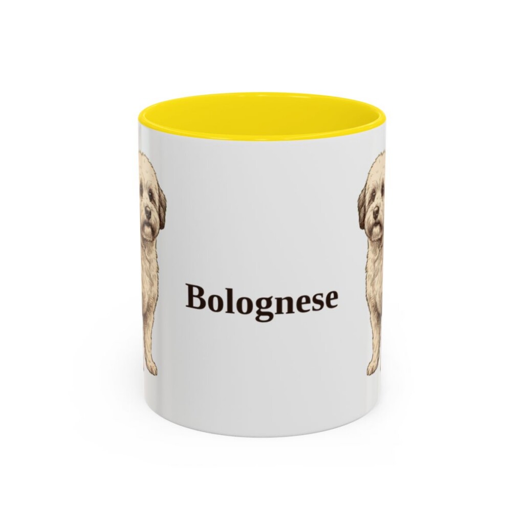 11oz Bolognese Mug, Yellow, front view