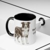 11oz Border Collie Mug, Black, lifestyle photo