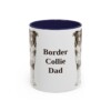 11oz Border Collie Dog Dad Mug, Navy, front view