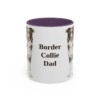 11oz Border Collie Dog Dad Mug, Purple, front view