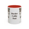 11oz Border Collie Dog Dad Mug, Red, front view