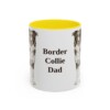 11oz Border Collie Dog Dad Mug, Yellow, front view