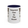 11oz Funny Border Collie Mug, Navy, front view