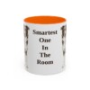 11oz Funny Border Collie Mug, Orange, front view