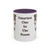 11oz Funny Border Collie Mug, Purple, front view