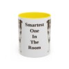 11oz Funny Border Collie Mug, Yellow, front view