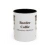 11oz Border Collie Latin Mug, Black, front view