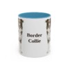 11oz Border Collie Mug, Light Blue, front view