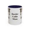 11oz Border Collie Dog Mom Mug, Navy, front view