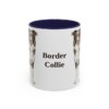 11oz Border Collie Mug, Navy, front view