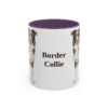 11oz Border Collie Mug, Purple, front view