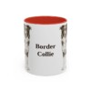 11oz Border Collie Mug, Red, front view