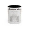 11oz Border Collie Mug, Black, front view