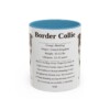 11oz Border Collie Mug, Light Blue, front view