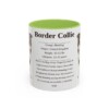11oz Border Collie Mug, Light Green, front view