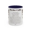 11oz Border Collie Mug, Navy, front view