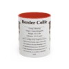 11oz Border Collie Mug, Red, front view