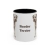 11oz Border Terrier Mug, Black, front view