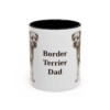 11oz Border Terrier Dog Dad Mug, Black, front view