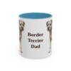 11oz Border Terrier Dog Dad Mug, Light Blue, front view