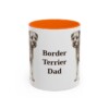 11oz Border Terrier Dog Dad Mug, Orange, front view