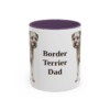 11oz Border Terrier Dog Dad Mug, Purple, front view