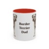 11oz Border Terrier Dog Dad Mug, Red, front view