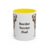 11oz Border Terrier Dog Dad Mug, Yellow, front view