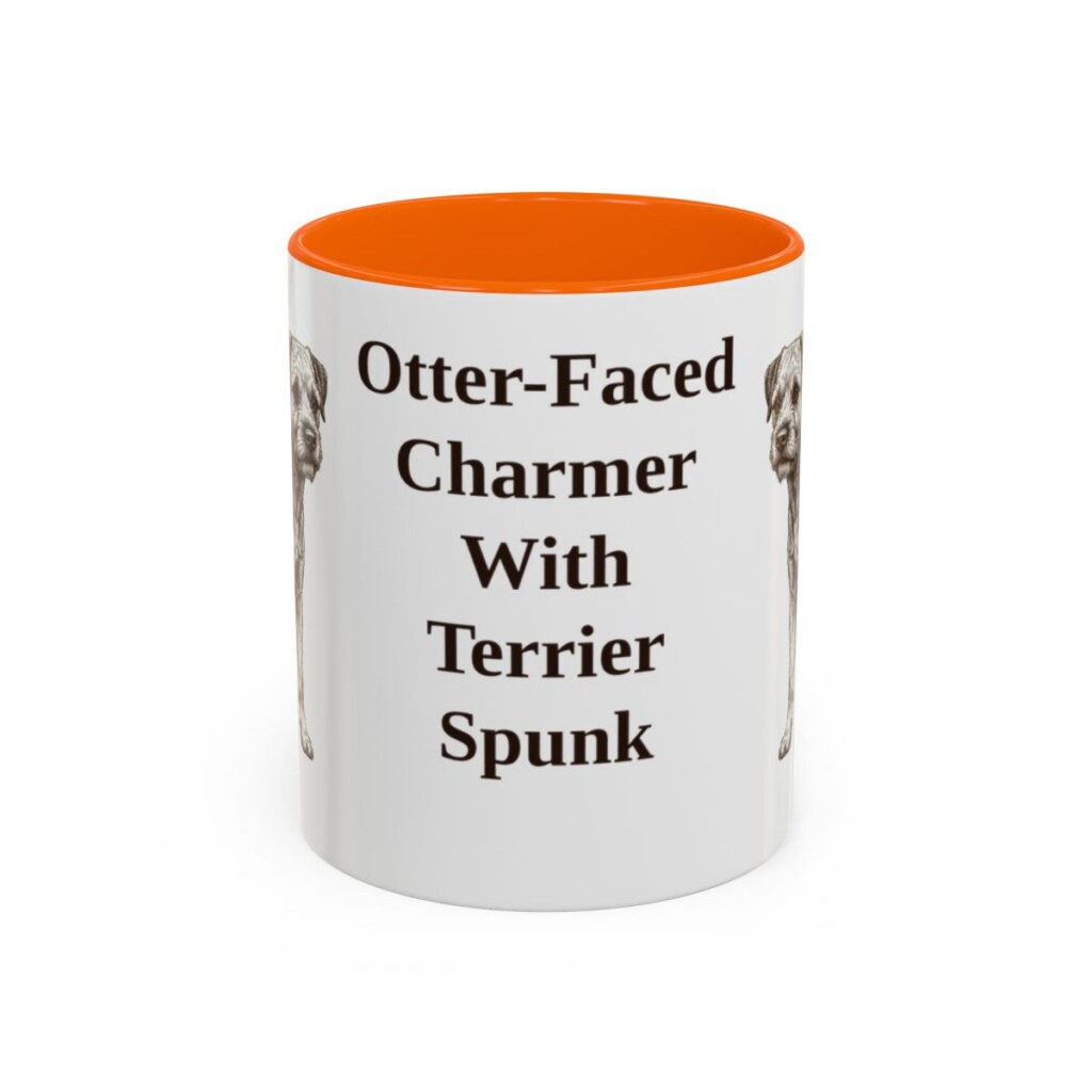 11oz-border-terrier-mug-humor-orange 11oz Funny Border Terrier Mug, Orange, front view