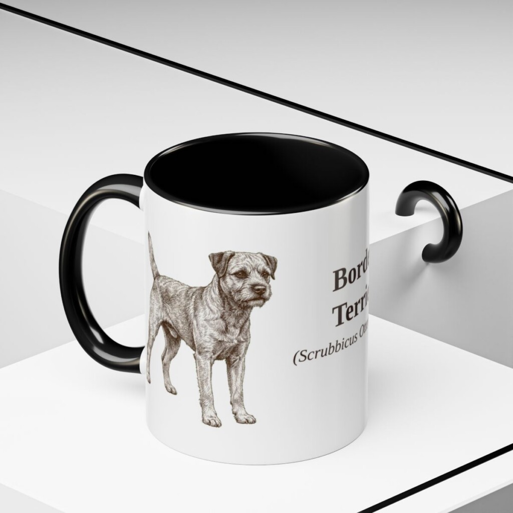 11oz border terrier mug, Black
