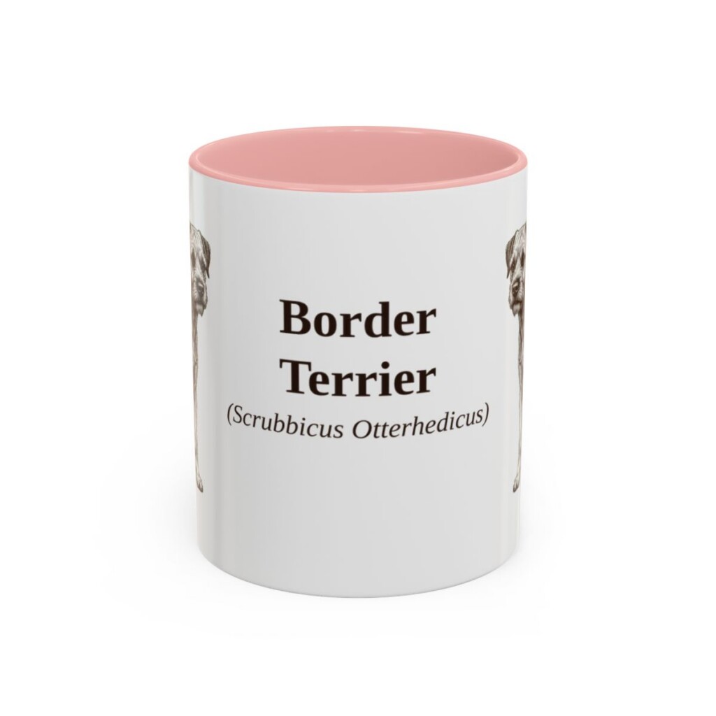 11oz border terrier mug, Pink