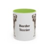 11oz Border Terrier Mug, Light Green, front view