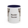 11oz Border Terrier Mug, Navy, front view